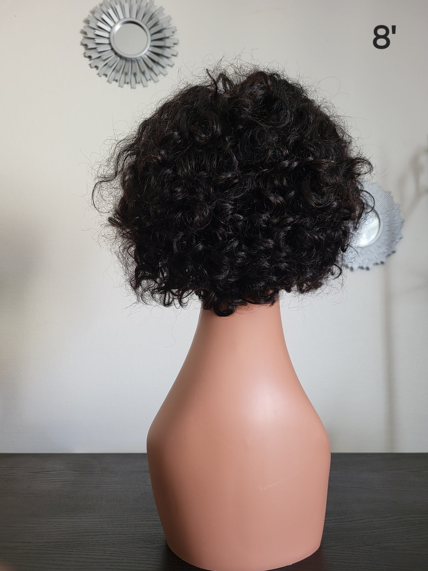 Black curly wig