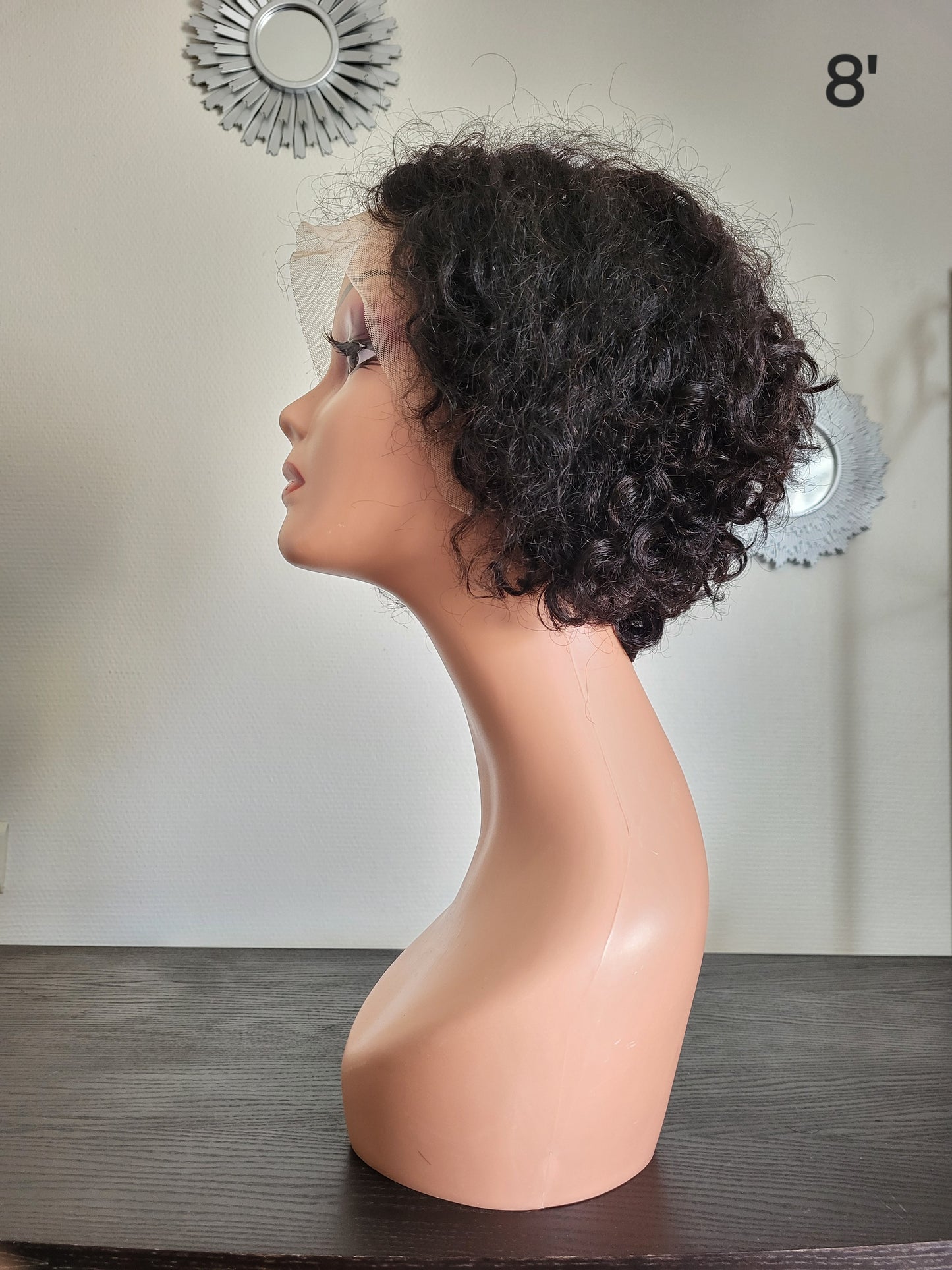 Black curly wig