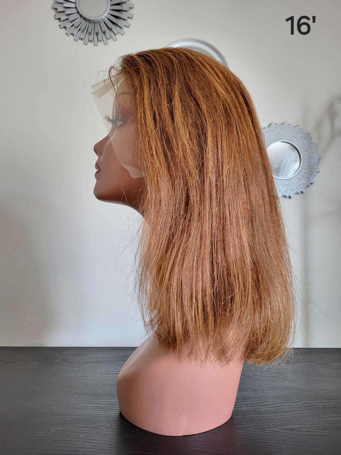 Perruque lisse rousse