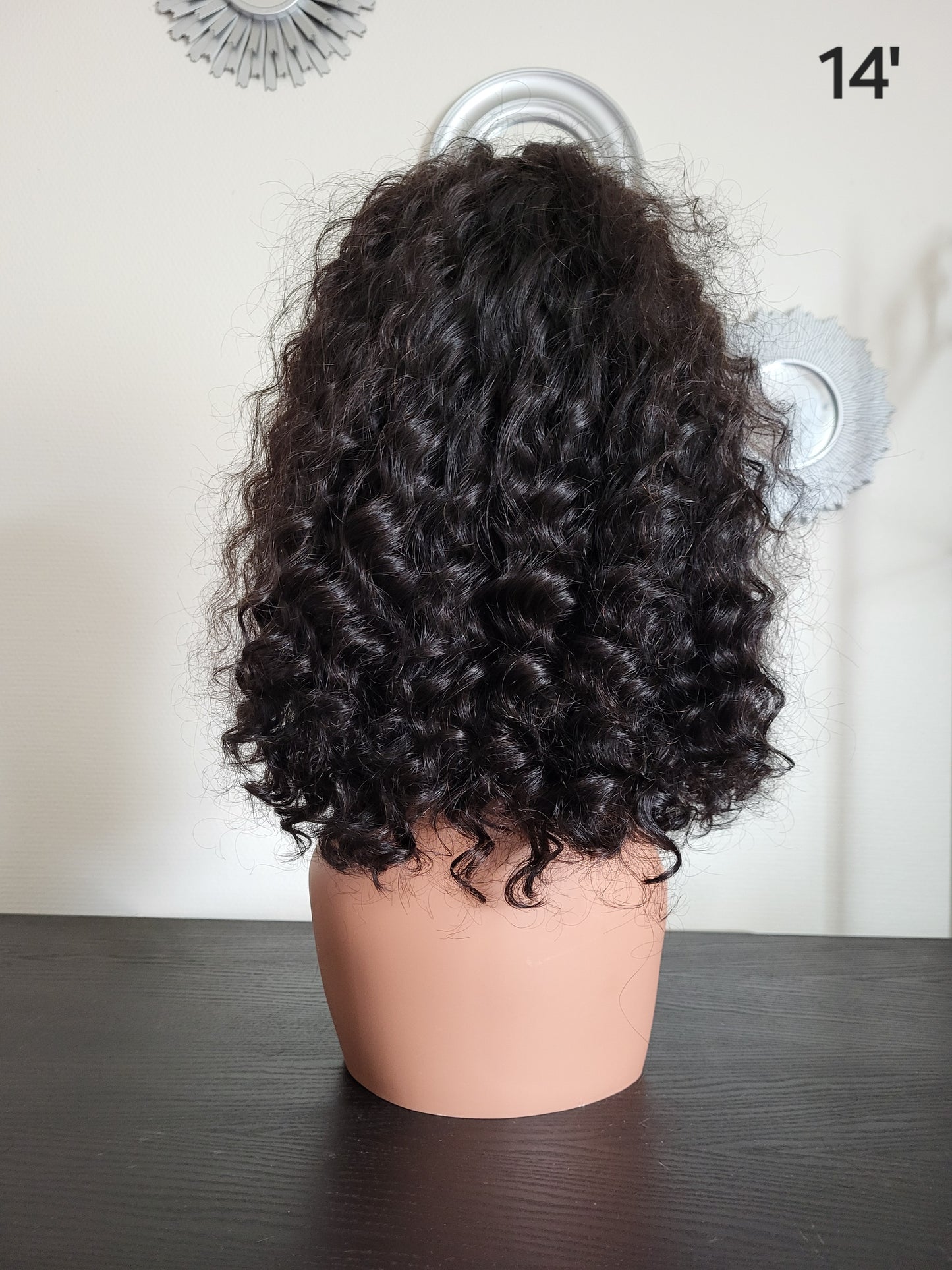 Black curly wig