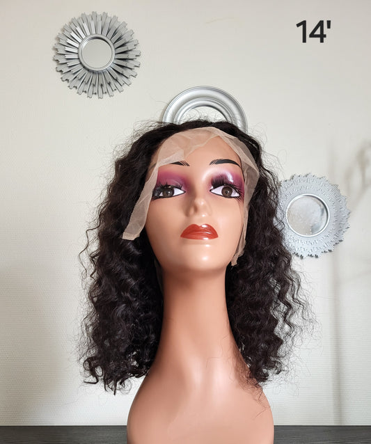 Black curly wig