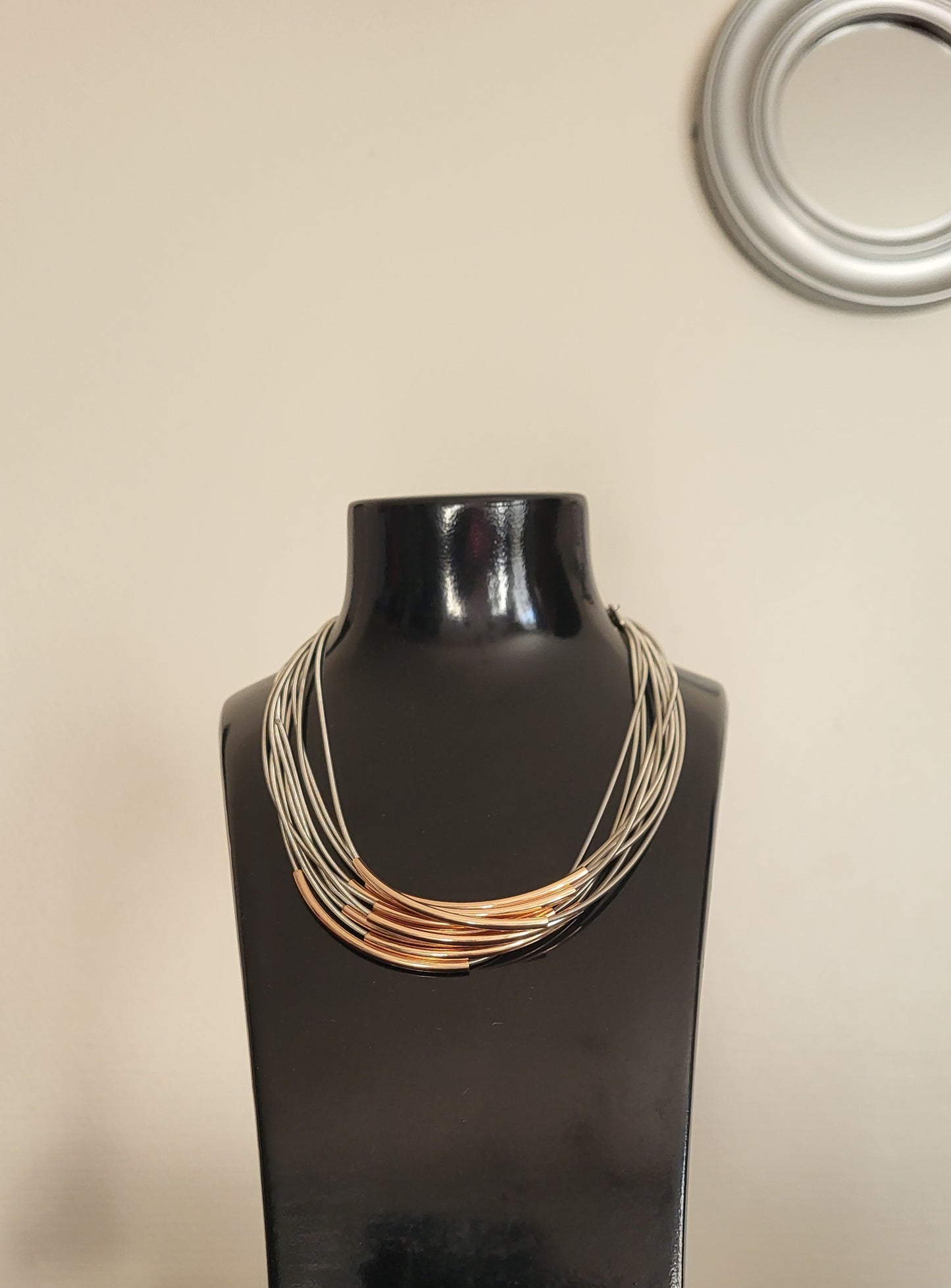 Silver and gold necklace