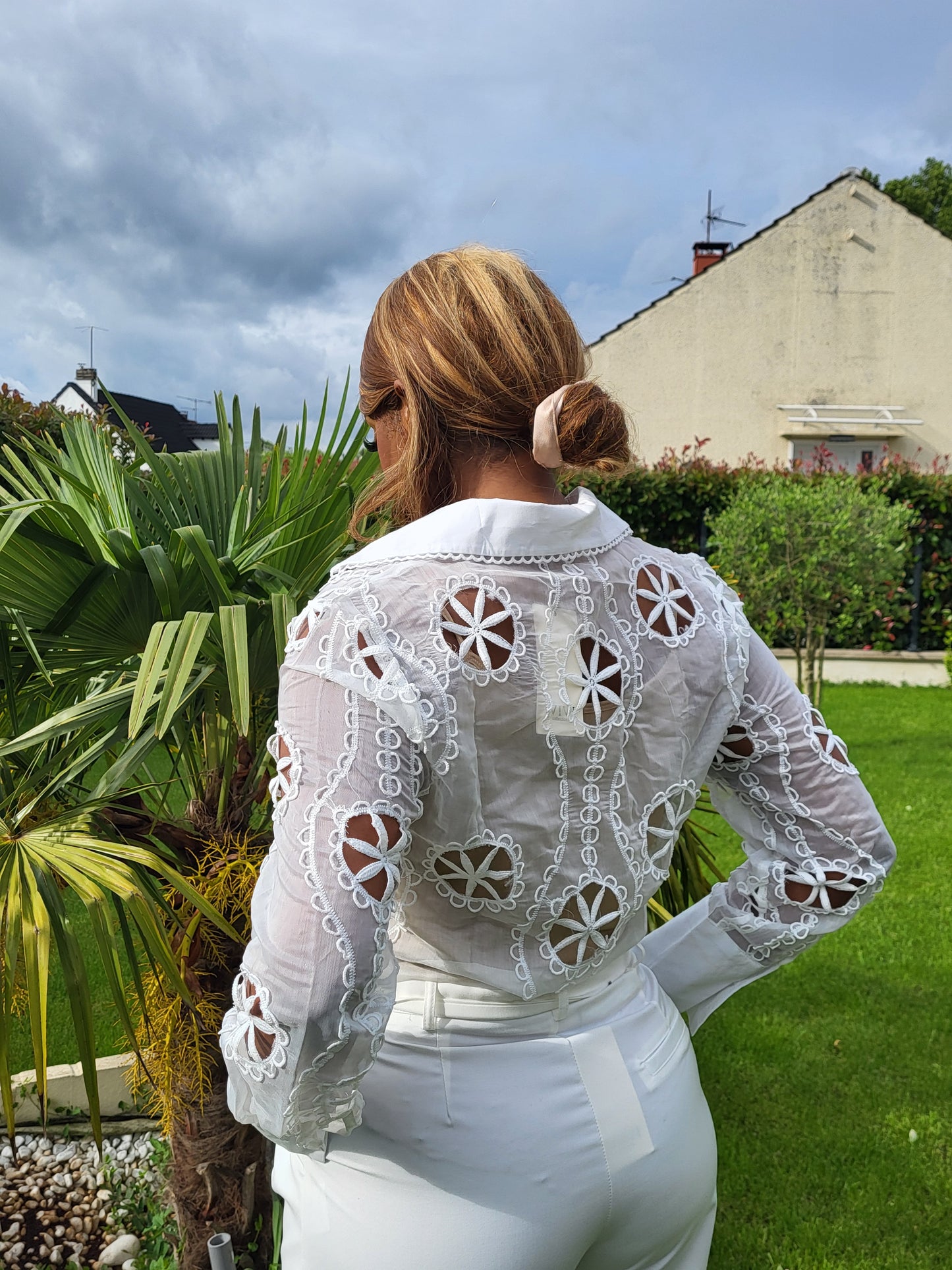 White lace blouse