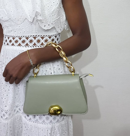 Small green handbag