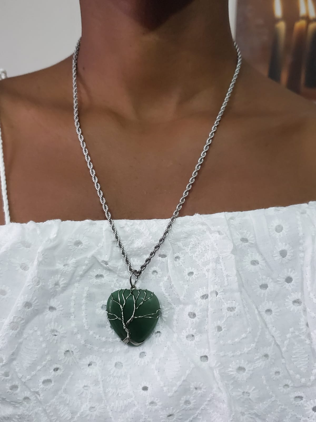 Pendentif aventurine verte