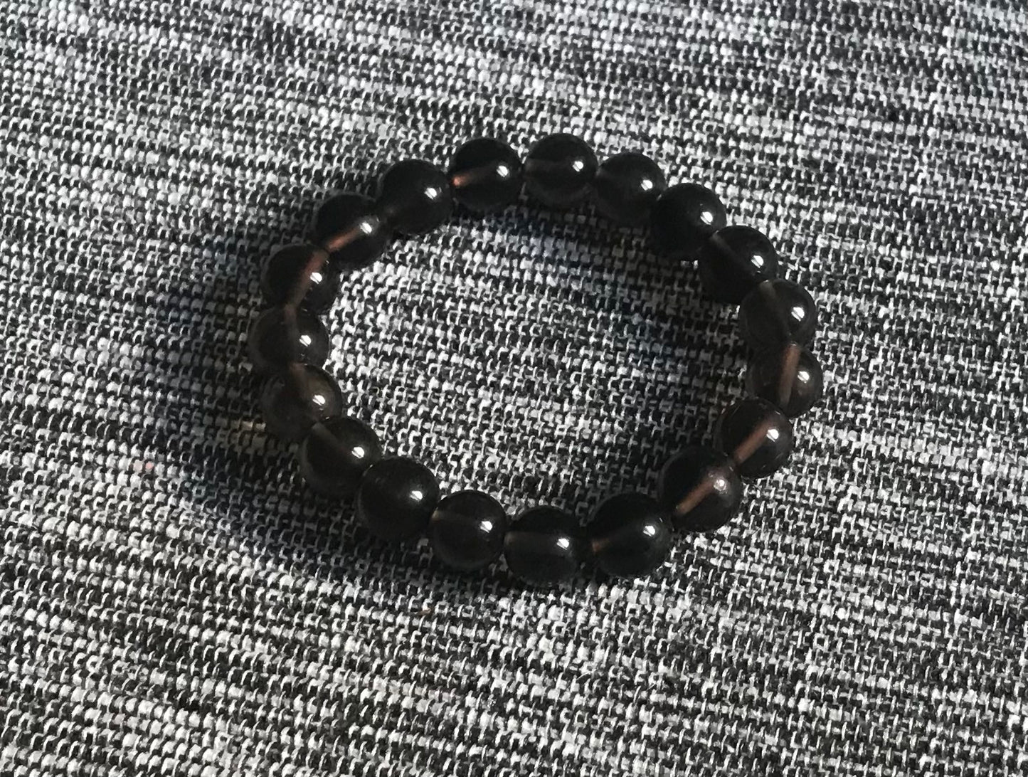 Smoked obsidian bracelet